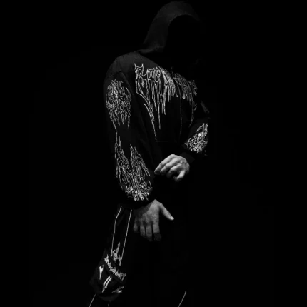 Breathedivinity Abyssal Wraith Oversized Zip up Hoodie VOID BLACK 8.webp